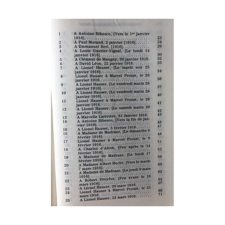 1. Correspondance de Marcel Proust 1916 Tome XV texte établi, présenté et annoté par Philip Kolb aux éditions Plon