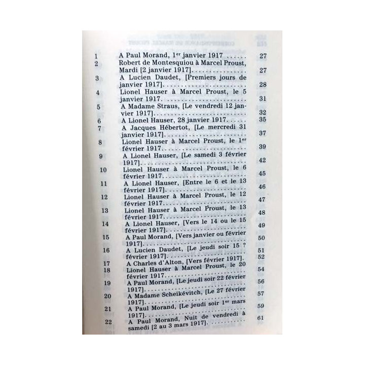 1. Correspondance de Marcel Proust 1917 Tome XVI texte établi, présenté et annoté par Philip Kolb aux éditions Plon