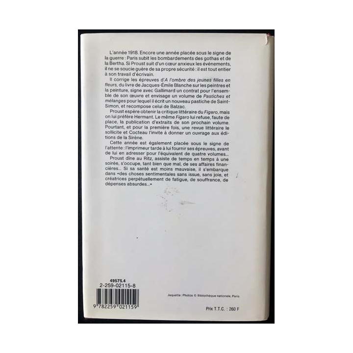 1. Correspondance de Marcel Proust 1918 Tome XVII texte établi, présenté et annoté par Philip Kolb aux éditions Plon