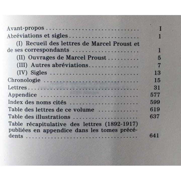 1. Correspondance de Marcel Proust 1919 Tome XVIII texte établi, présenté et annoté par Philip Kolb aux éditions Plon