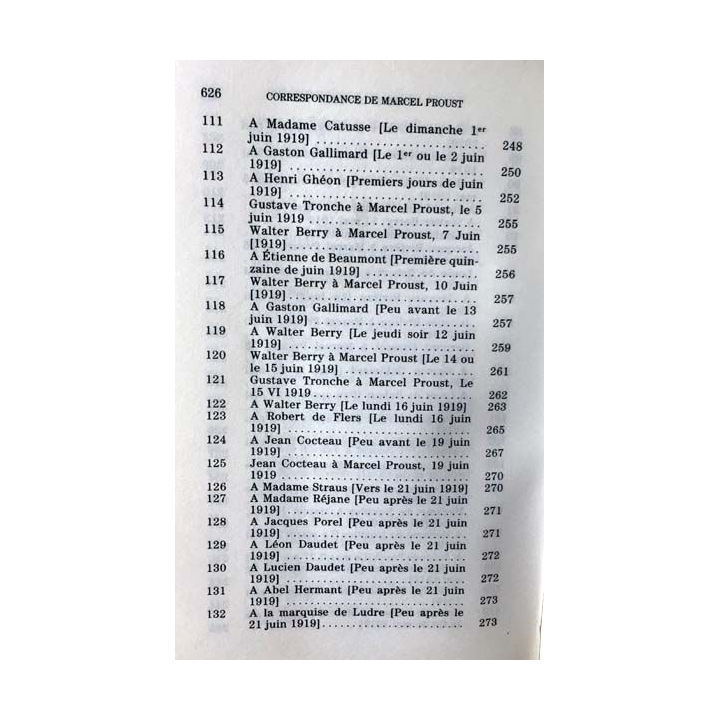 1. Correspondance de Marcel Proust 1919 Tome XVIII texte établi, présenté et annoté par Philip Kolb aux éditions Plon