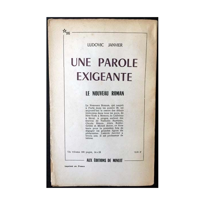 1. Critique n°210 Revue générale des publications françaises et étrangères Novembre 1964 aux éditions de Minuit