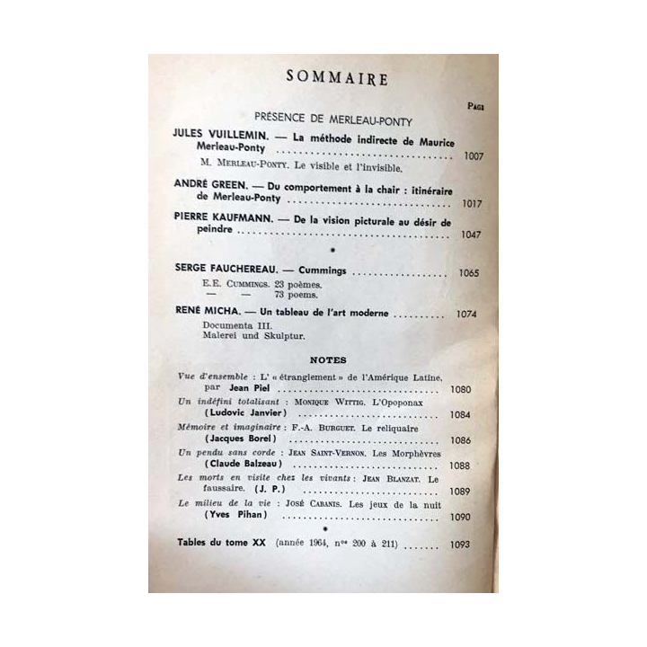 1. Critique n°211 Revue générale des publications françaises et étrangères Décembre 1964 aux éditions de Minuit