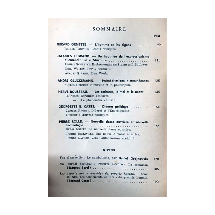 1. Critique n°213 Revue générale des publications françaises et étrangères Février 1965 aux éditions de Minuit