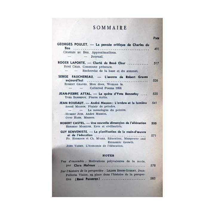 1. Critique n°217 Revue générale des publications françaises et étrangères Juin 1965 aux éditions de Minuit