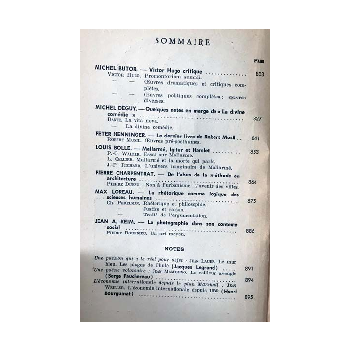 1. Critique n°221 Revue générale des publications françaises et étrangères Octobre 1965 aux éditions de Minuit