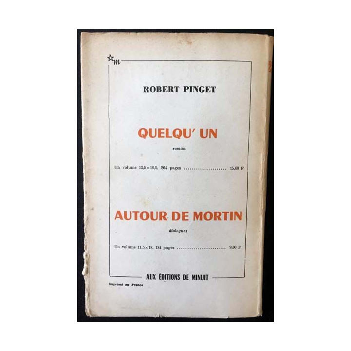 1. Critique n°222 Revue générale des publications françaises et étrangères Novembre 1965 aux éditions de Minuit