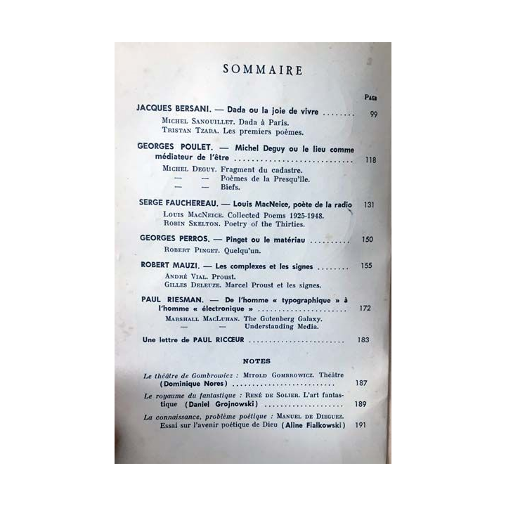 1. Critique n°225 Revue générale des publications françaises et étrangères Février 1966 aux éditions de Minuit
