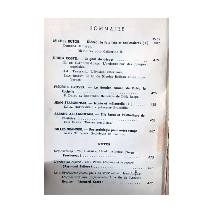 1. Critique n°228 Revue générale des publications françaises et étrangères Mai 1966 aux éditions de Minuit