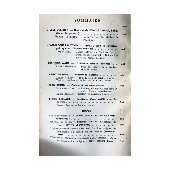1. Critique n°241 Revue générale des publications françaises et étrangères Juin 1967 aux éditions de Minuit