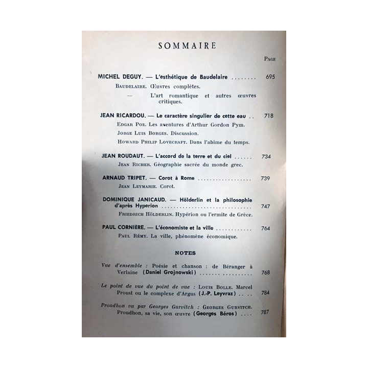 1. Critique n°243-244 Revue générale des publications françaises et étrangères Aout-Septembre 1967