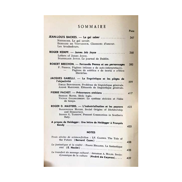 1. Critique n°251 Revue générale des publications françaises et étrangères Avril 1968 aux éditions de Minuit