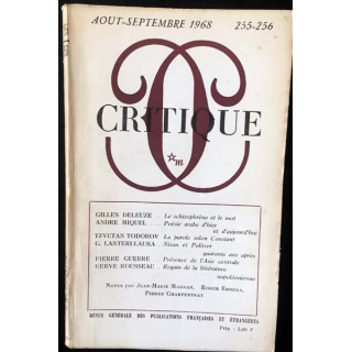 1. Critique n°255-256 Revue générale des publications françaises et étrangères Aout-Septembre 1968