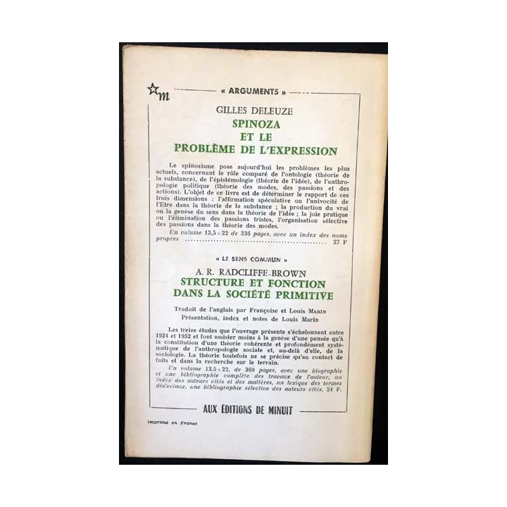 1. Critique n°261 Revue générale des publications françaises et étrangères Février 1969 aux éditions de Minuit
