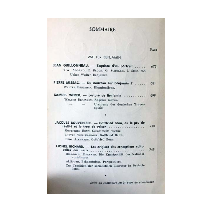 1. Critique n°267-268 Revue générale des publications françaises et étrangères Aout-Septembre 1969