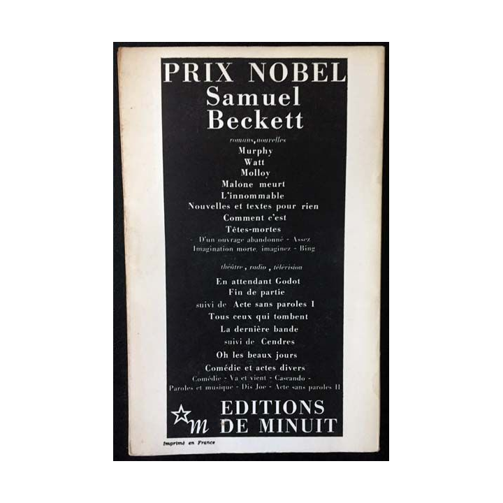 1. Critique n°270 Revue générale des publications françaises et étrangères Novembre 1969 aux éditions de Minuit