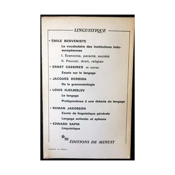 1. Critique n°270 Revue générale des publications françaises et étrangères Novembre 1969 aux éditions de Minuit