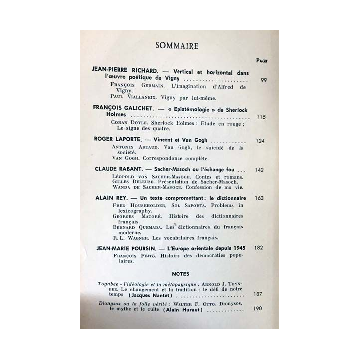 1. Critique n°273 Revue générale des publications françaises et étrangères Février 1970 aux éditions de Minuit