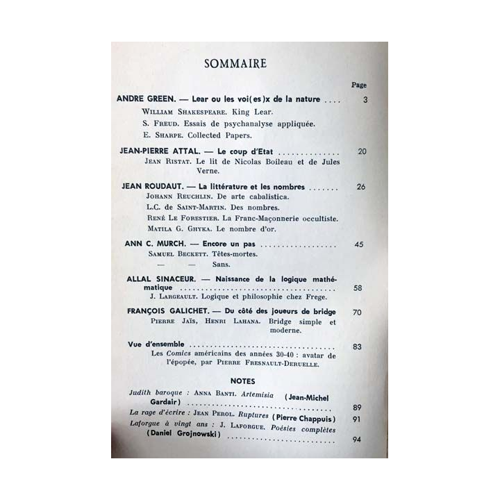 1. Critique n°284 Revue générale des publications françaises et étrangères Janvier 1971 aux éditions de Minuit