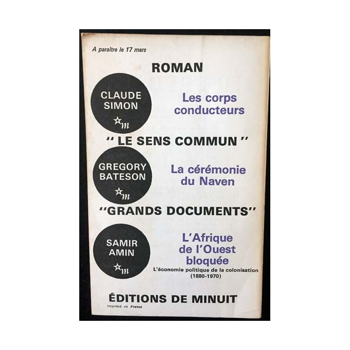 1. Critique n°286 Revue générale des publications françaises et étrangères Mars 1971 aux éditions de Minuit