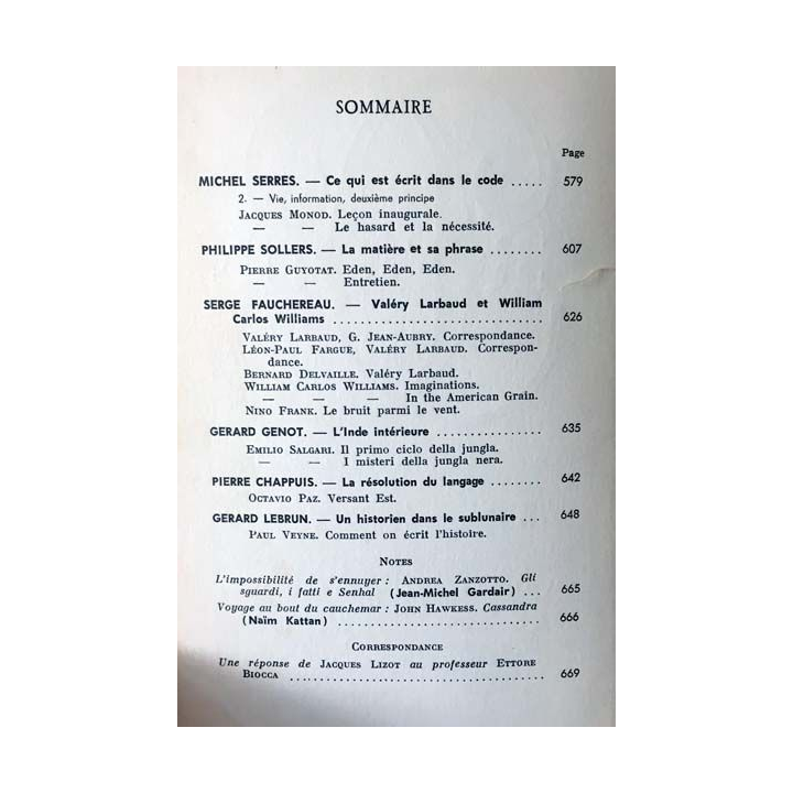 1. Critique n°290 Revue générale des publications françaises et étrangères Juillet 1971 aux éditions de Minuit