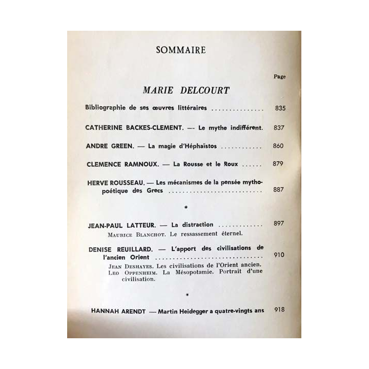 1. Critique n°293 Revue générale des publications françaises et étrangères Octobre 1971 aux éditions de Minuit
