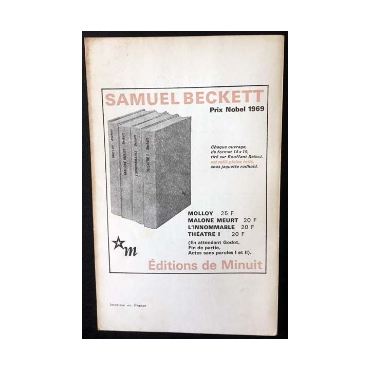 1. Critique n°294 Revue générale des publications françaises et étrangères Novembre 1971 aux éditions de Minuit
