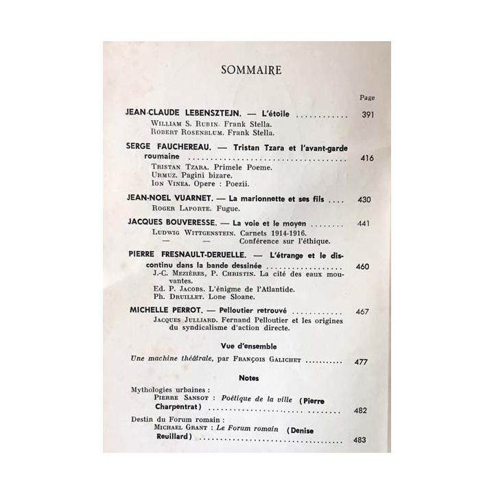 1. Critique n°300 Revue générale des publications françaises et étrangères Mai 1972 aux éditions de Minuit