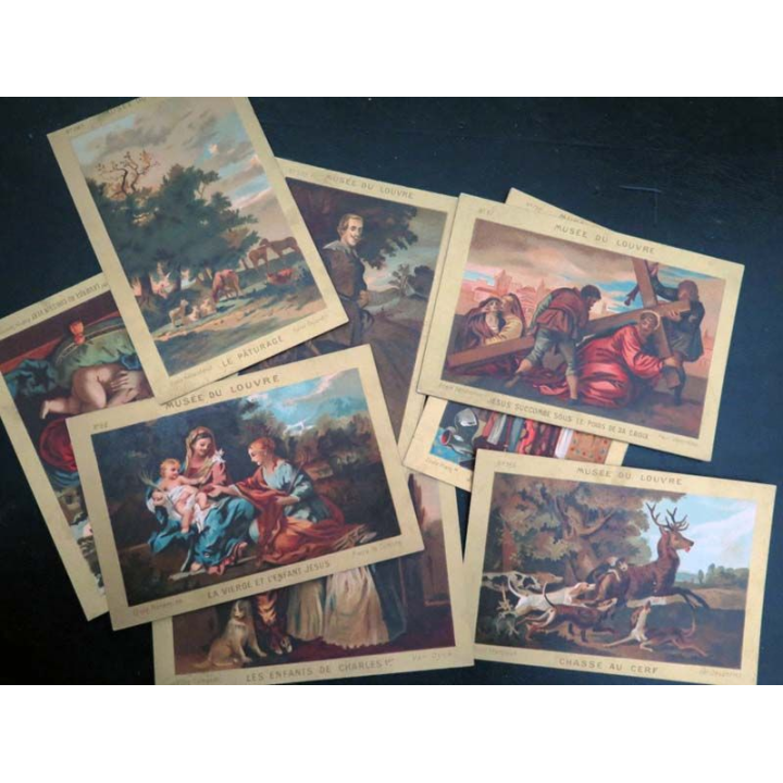 43 Cartes Les musés en minature du Musée du louvre dans sa boite boite du début du 20° siècle