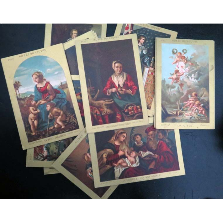 43 Cartes Les musés en minature du Musée du louvre dans sa boite boite du début du 20° siècle