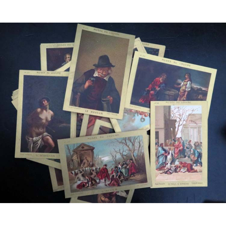 43 Cartes Les musés en minature du Musée du louvre dans sa boite boite du début du 20° siècle
