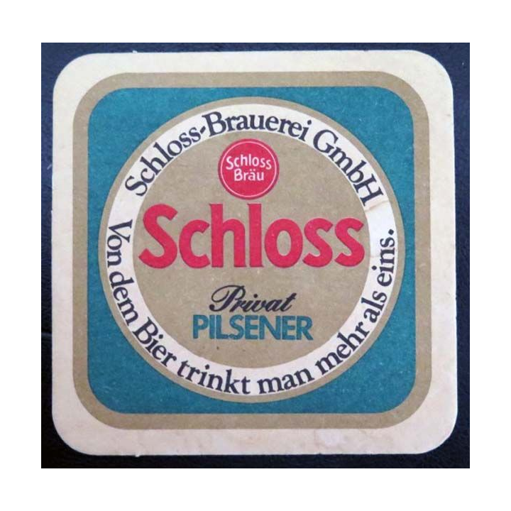 DESSOUS DE VERRE A BIÈRE : Dessous de verre à bière Schloss Brauerei Gmbh de dimension  9 cm