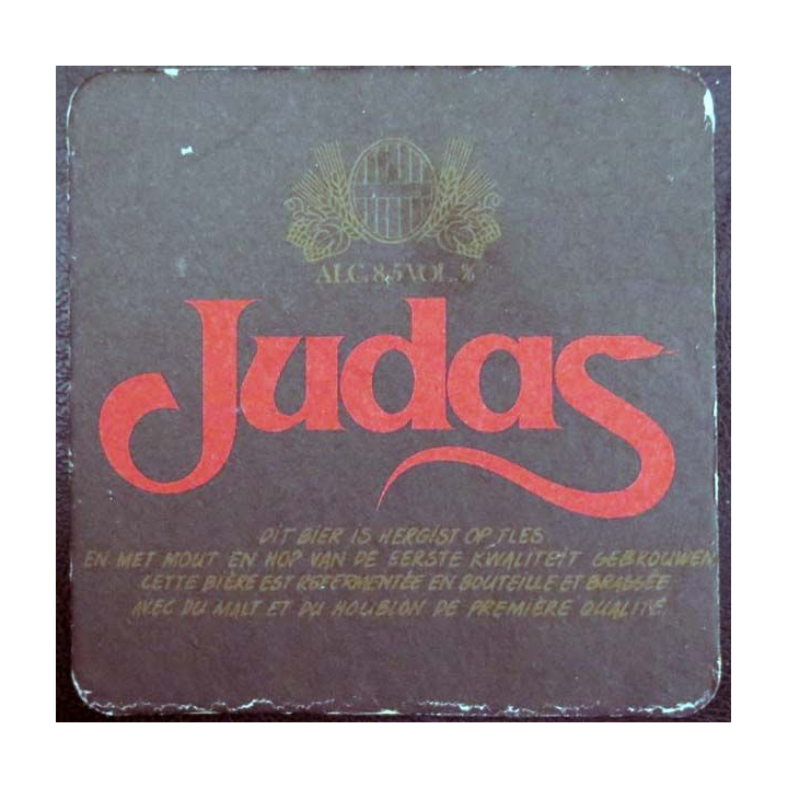 DESSOUS DE VERRE A BIÈRE : Dessous de verre à bière Judas de dimension  9,3 cm