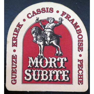 DESSOUS DE VERRE A BIÈRE : Dessous de verre à bière Mort Subite de dimension 8,5 x 9,3 cm