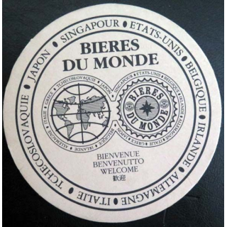 DESSOUS DE VERRE A BIÈRE : Dessous de verre à bière Bières du Monde de diamètre 10,5 cm