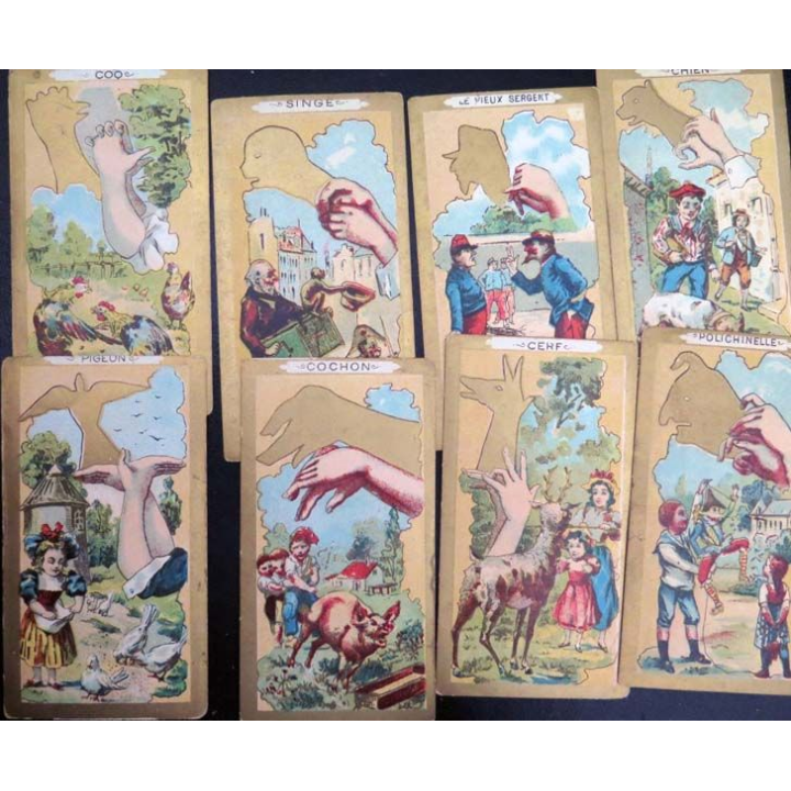 32 Cartes anciennes d'ombres chinoises