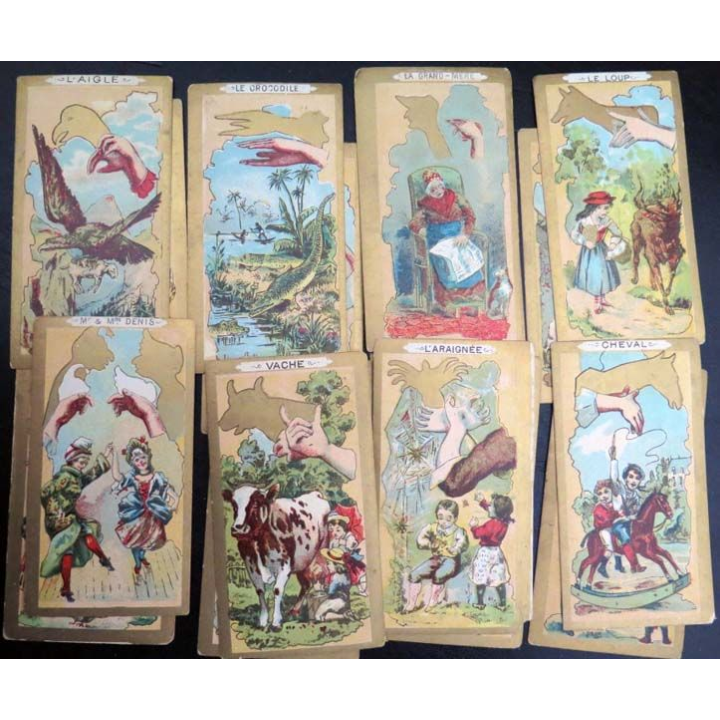 32 Cartes anciennes d'ombres chinoises