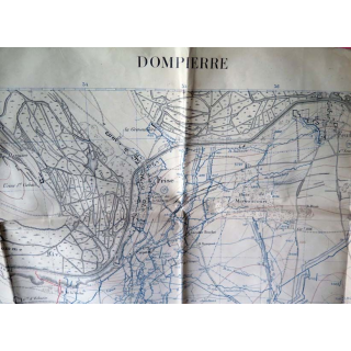 Carte de Dampierre sur lequel il est mentionné mon secteur de 1918 Plan directeur (C60)