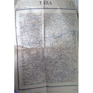 Carte de Taza (Maroc)  échelle 1:200 000 feuille n° XVI (Ouest) 1921 (C60)