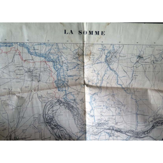 Carte de La Somme échelle 1:20 000 du 10 juin 1916 canevas de tir