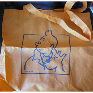 Sac en tissu papier de Tintin et Milou de taille 42 x 49 cm édité par Hergé 2010 (C60)