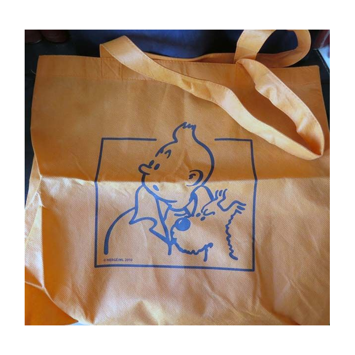 Sac en tissu papier de Tintin et Milou de taille 42 x 49 cm édité par Hergé 2010 (C60)