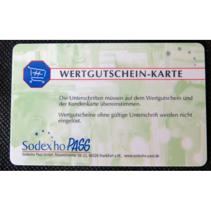 TELECARTE : télécarte Sodexho pass wertgutschein-Karte
