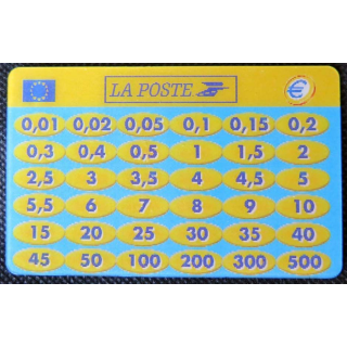 TELECARTE : télécarte La Poste convertisseur Francs / Euros 2002