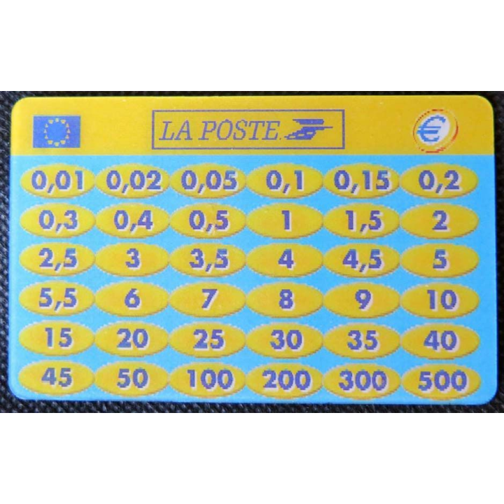 TELECARTE : télécarte La Poste convertisseur Francs / Euros 2002