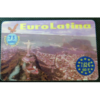 TELECARTE : télécarte Euro Latina Eagle Telecom 50F / 7,62 Euros 31/10/2004