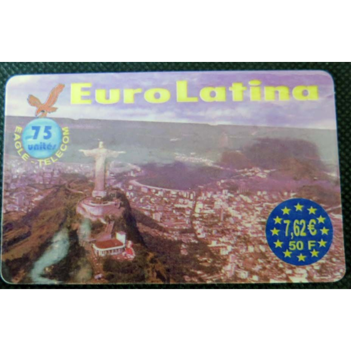 TELECARTE : télécarte Euro Latina Eagle Telecom 50F / 7,62 Euros 31/10/2004