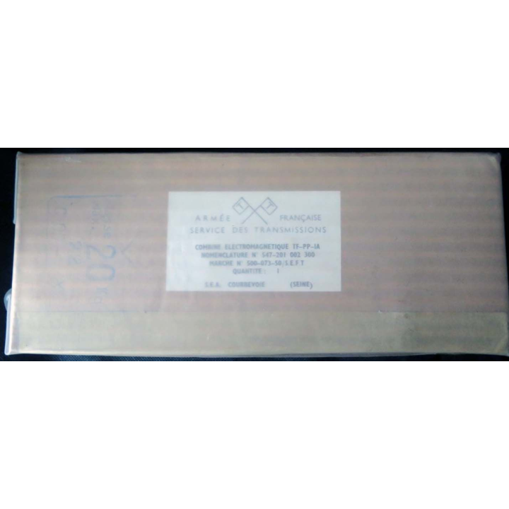 MILITARIA : combiné électromagnétique TF-PP-IA Nomenclature n° 547-201 002 300 du SEA de Courbevoie