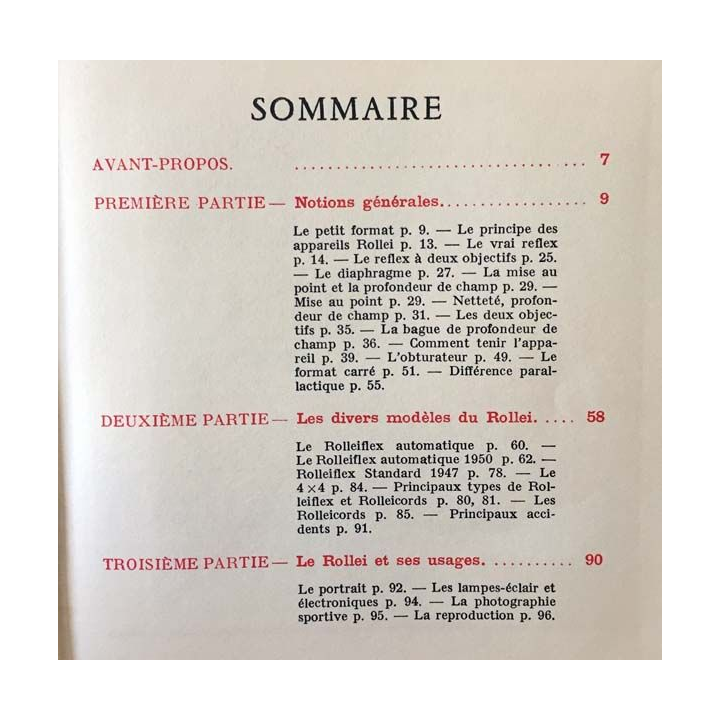 1. Manuel Rolleiflex Rolleicord de Marcel Natkin aux éditions Mana 1947