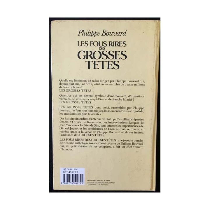 1. Les fous rires des Grosses Têtes de Philippe Bouvard aux éditions J.-C Lattès/RTL